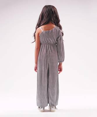 Lil drama's barbie silver shimmer rockstar jumpsuit for girls 4