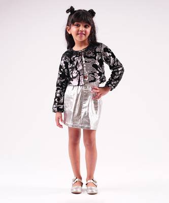 Lil drama's barbie black sequins rockstar jacket for girls 1