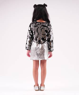 Lil drama's barbie black sequins rockstar jacket for girls 3