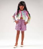 Lil drama's barbie multi color fur ballerina jacket for girls