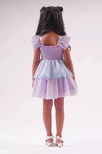 Lil drama's barbie blue sequins shimmer ballerina dress for girls