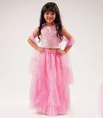 Bollywood tadka girls pink lehenga set