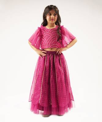 Bollywood tadka girls wine lehenga set 1