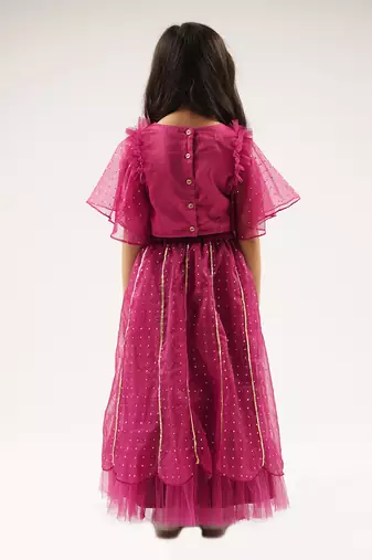 Bollywood tadka girls wine lehenga set