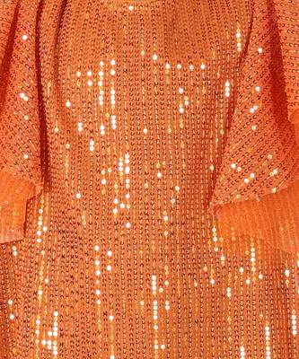 Razzle dazzle girls orange sequins party dress 5