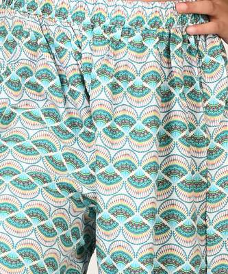 Sassy boho girls green crop top with pant 5