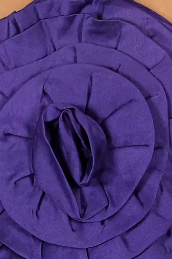 Girls purple 3d rose on top co-ord set