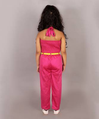 Girls pink 3d rose on top co-ord set 3