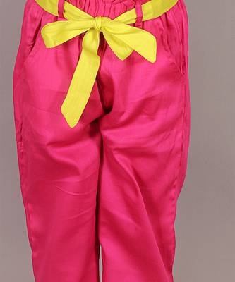 Girls pink 3d rose on top co-ord set 5