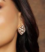 Classic gold kundan polki studs