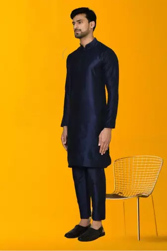 Men silk kurta churidar set