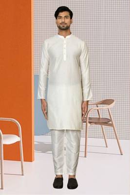 Men silk kurta churidar set 1