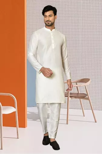 Men silk kurta churidar set