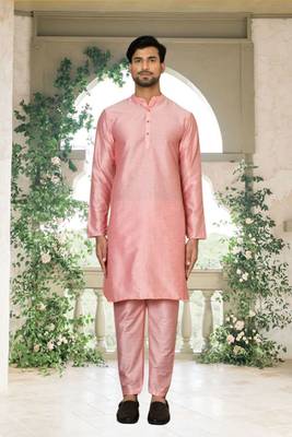 Men silk kurta churidar set 1