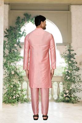 Men silk kurta churidar set 4
