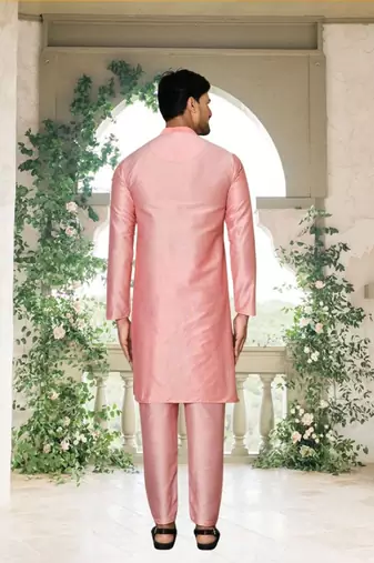 Men silk kurta churidar set