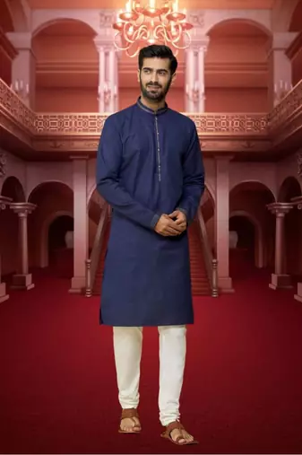 Men' cotton kurta churidar set