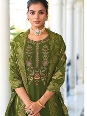  women kurta and trouser duppata set pure viscose silk 4