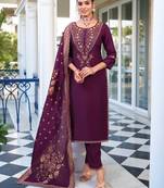  women kurta and trouser duppata set pure viscose silk