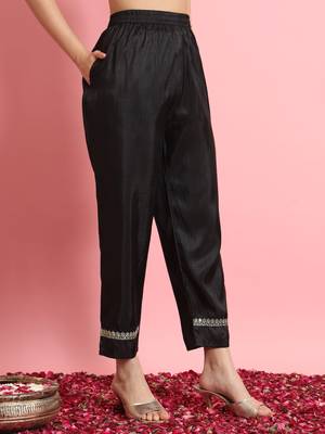   women kurta and trousers pant duppatta set silk blend nyra cut 4