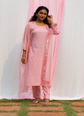 Cape Suit - Baby Pink Suit Set 1