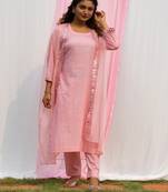 Cape Suit - Baby Pink Suit Set