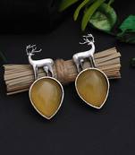 Yellow color oxidised earrings