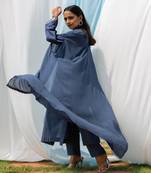 Cape Suit - Turquoise Suit Set