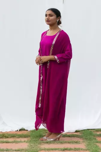 Cape Suit - Wine Suit Set