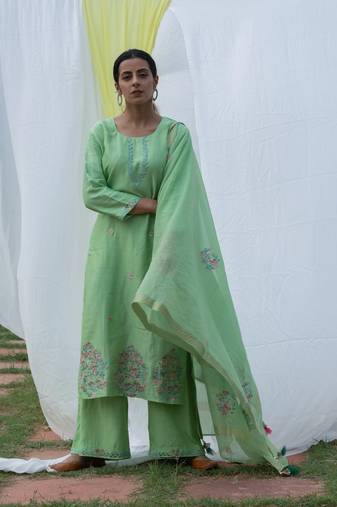 Chidiya - Green Suit Set