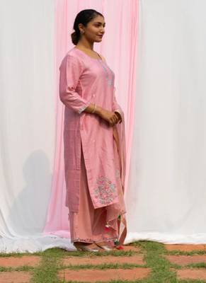 Chidiya - Onion Pink Suit Set 1