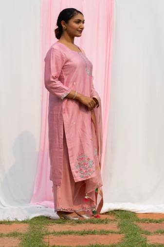 Chidiya - Onion Pink Suit Set