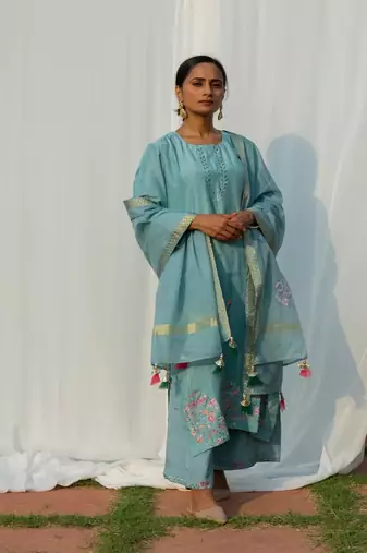 Chidiya - Powder Blue Suit Set