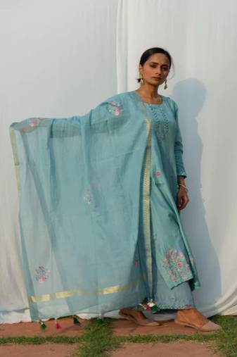 Chidiya - Powder Blue Suit Set