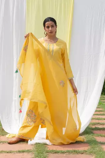 Chidiya - Yellow Suit Set