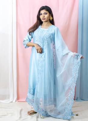 Harshita - Sky Blue Suit Set 1