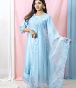 Harshita - Sky Blue Suit Set