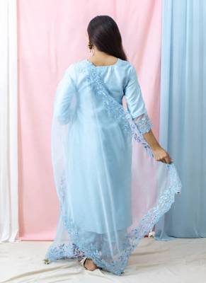 Harshita - Sky Blue Suit Set 2