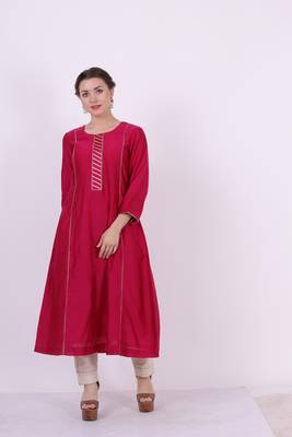Kaavya - Wine Suit Set 3