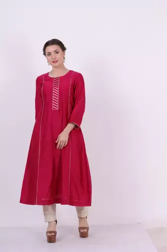 Kaavya - Wine Suit Set
