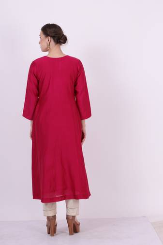 Kaavya - Wine Suit Set