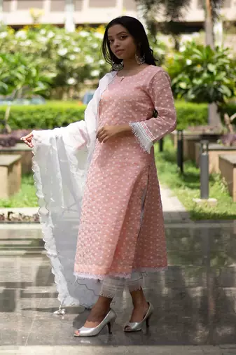Kesar - Peach Suit Set