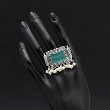 Pista green color oxidised rings 2