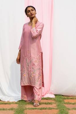 Nidhi - Onion Pink Suit Set 1