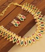 Kerala traditional gold plated palakka necklace