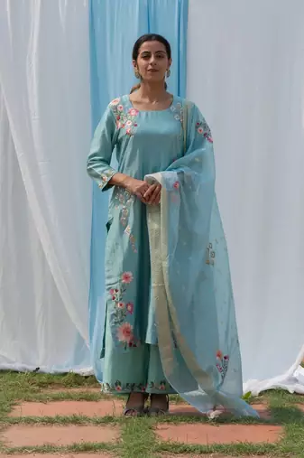 Parineeta - Powder Blue Suit Set