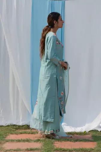 Parineeta - Powder Blue Suit Set