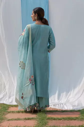 Parineeta - Powder Blue Suit Set