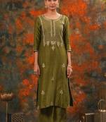 Raj - Olive Green Suit Set