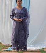 Rajdulari - Dark Grey Suit Set